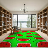 Vibrant Watermelon Slices Area Rug