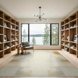 Geometric Modern Beige Geometric Stripe Area Rug