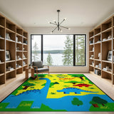 Kids Dinosaur Jungle Adventure Area Rug