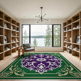 Ornate Purple Medallion Persian Rug