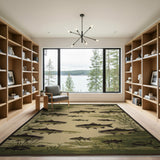 Trout Stream Swimming Area Rug