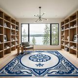 Elegant Blue Lotus Persian Area Rug