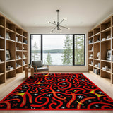 Heritage Tribal Red Star Swirl Rug