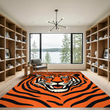 Fierce Tiger Orange Area Rug