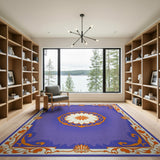 Traditional Persian Royal Purple Persian Medallion Area Rug