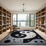 Smiley Cosmic Yin-Yang Area Rug