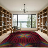 Rainbow Starburst Area Rug