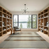 Beige Brown Dotted Geometric Area Rug