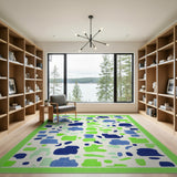Playful Cartoon Cat Abstract Area Rug