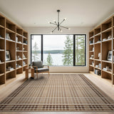 Plaid Rustic Brown Tan Plaid Area Rug