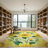 Vibrant Sunflower Field Area Rug
