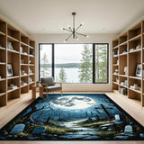 Moonlit Graveyard Area Rug
