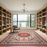 Pink Mandala Floral Persian Area Rug