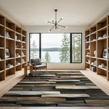 Rustic Stacked Stone Texture Area Rug