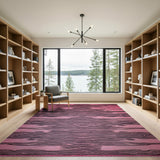 Bold Pink and Black Zebra Stripe Area Rug