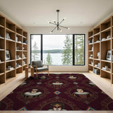 ODIKA Red Masquerade Portrait Area Rug