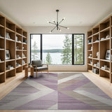 Purple Geometric Modern Geometric Modern Area Rug