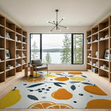 Retro Citrus Fruit Pattern Area Rug