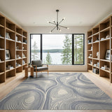 Abstract Contour Line Area Rug