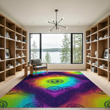 Pride Rainbow Geometric Area Rug