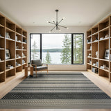 Geometric Modern Black and White Black White Geometric Woven Area Rug