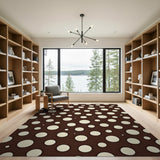 Brown Polka Dot Area Rug