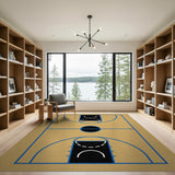 Basketball Court Diagram Area Rug