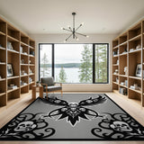 Winged Skulls Tribal Area Rug
