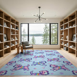 Rainbow Puppy Kids Cartoon Area Rug