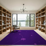 Purple Star Vine Floral Area Rug