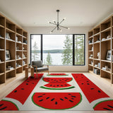 Stacked Watermelon Slices Area Rug