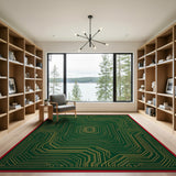 Emerald Circuitry Geometric Area Rug