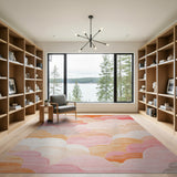Dreamy Pastel Cloud Washable Area Rug - Low Pile, Non-Slip & Kid Friendly