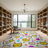 Playful Cartoon Cats Multi-Color Area Rug