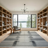 Black White Geometric Woven Area Rug