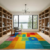 Vibrant Geometric Multi-Color No. 13 Area Rug