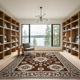 Brown Beige Traditional Persian Area Rug