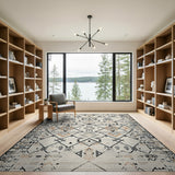 Beige and Neutral Heritage Tribal Heritage Tribal Geometric Beige Area Rug