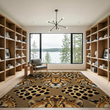 Cheetah Face Spot Pattern Area Rug