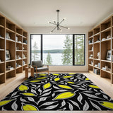 Vibrant Yellow Banana Leaf Area Rug