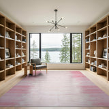 Blush Pink Gradient Streak Abstract Area Rug