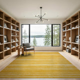Yellow Horizontal Stripe Area Rug