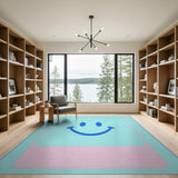 Playful Smiley Face Kids Area Rug