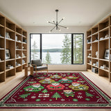 Festive Gnomes with Gifts Christmas Area Rug