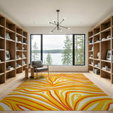 Vibrant Wavy Abstract Area Rug
