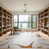 Abstract Brown Tan Splatter Area Rug