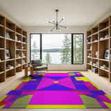 Vibrant Geometric Multi-Color No. 25 Area Rug
