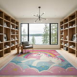 Magical Unicorn Rainbow Kids Area Rug