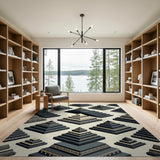 Modern Geometric Pyramids Area Rug