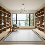 Beige Border Neutral Area Rug